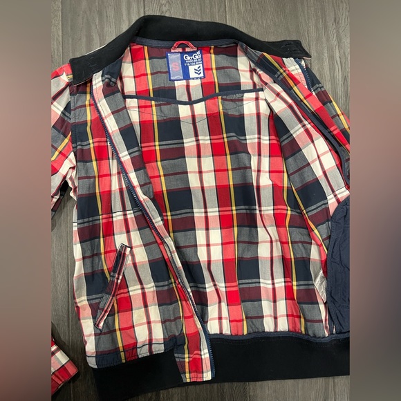 Gio-Goi Mens small checkered thin lightweight checkered jacket - Picture 5 of 12